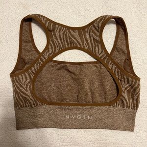 NVGTN Mocha Zebra Eclipse Seamless Bra - XL